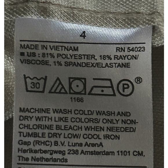 NWT Banana Republic High-Rise Wide Leg Tan Pants Women's 4 27X30 - Picture 8 of 9